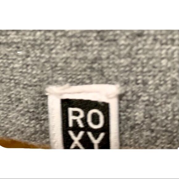 Roxy gray & black sequin heart detail hooded sweatshirt Jacket Size Xs/S - Picture 5 of 9